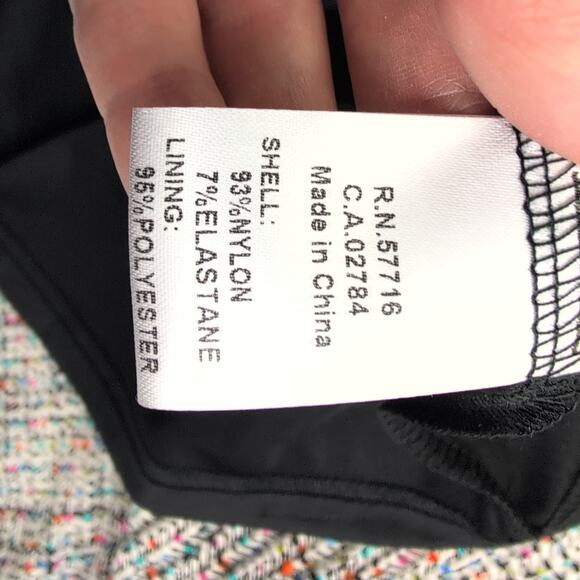 Papillon NWT Fit & Flare Twee Coquette Chevron Confetti Belted Dress Women's Med - Picture 7 of 8